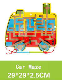 Big Size Animal Cube Puzzle Maze Toy Game Wood Magic Games Magnet for Children Adult Cube Puzzle Education Balance Magnetic Maze
