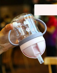 250Ml Baby Feeding Cup with Straw Children Learn Feeding Drinking Bottle Kids Training Cup with Straw
