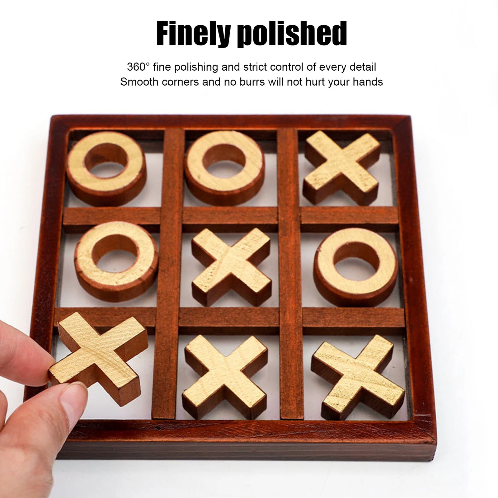 XO Wood Board Game Toy Joyful Educational Toys Concentration Logical Thinking Training Parent-Child Interactive Table Game Toy