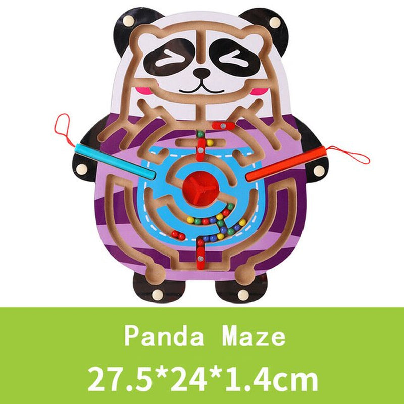 Big Size Animal Cube Puzzle Maze Toy Game Wood Magic Games Magnet for Children Adult Cube Puzzle Education Balance Magnetic Maze